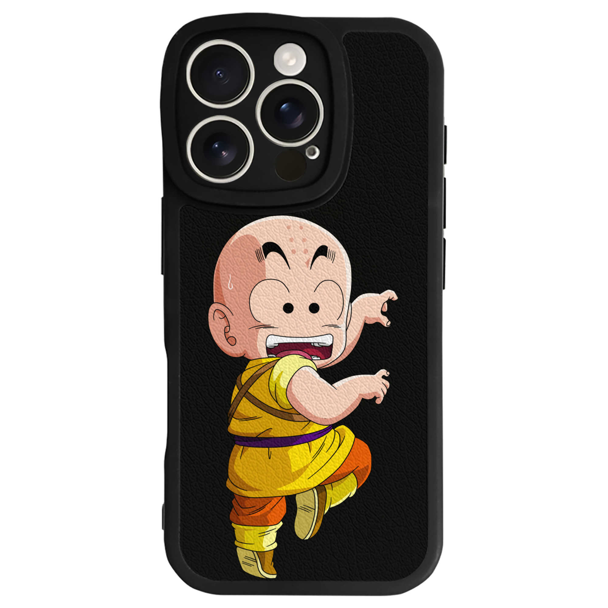 （画像用） ドラゴンボール クリリン DRAGON BALL krillin 【iPhone 16シリーズ対応】シリコンスマホケース（レザー調） 材質：シリコン